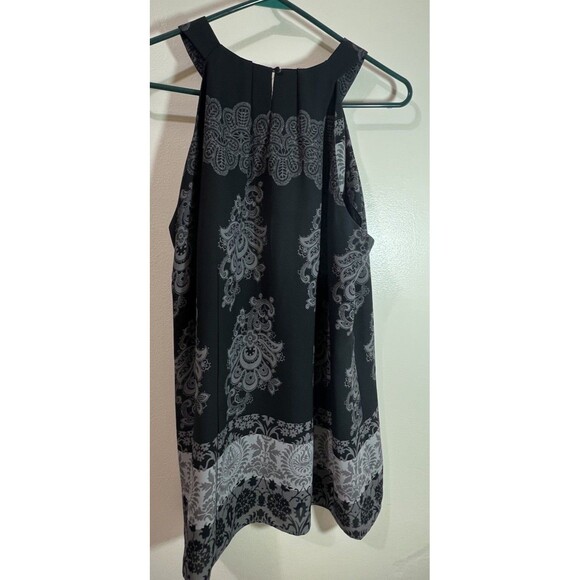 Violet + Claire Black & Gray Patterned Blouse Lightweight & Beautiful Size Large - Picture 6 of 8